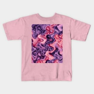 Purple And Pink Abstract Art Kids T-Shirt